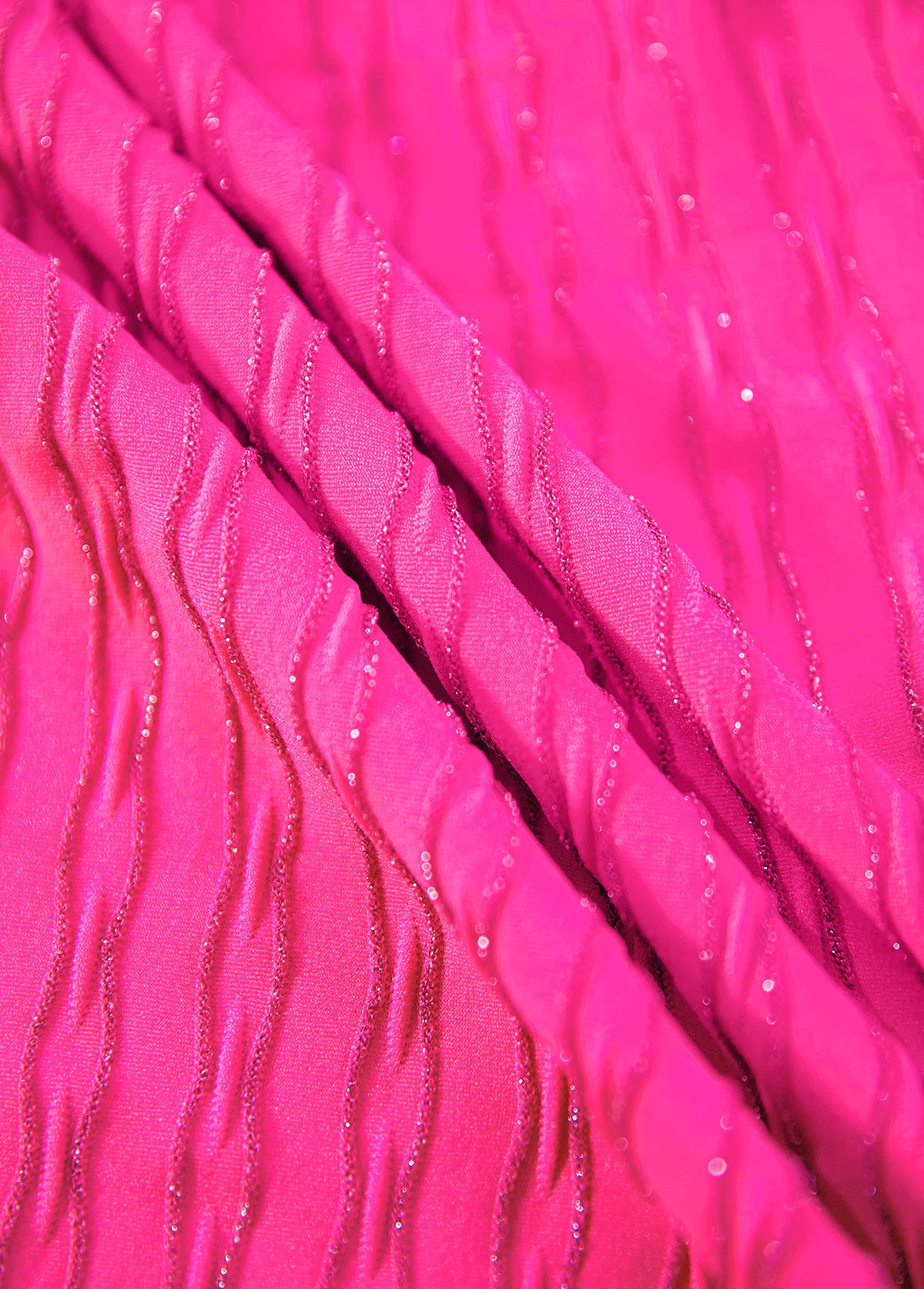 Jacquard Mid Waisted Hot Pink Tankini Set | picture 