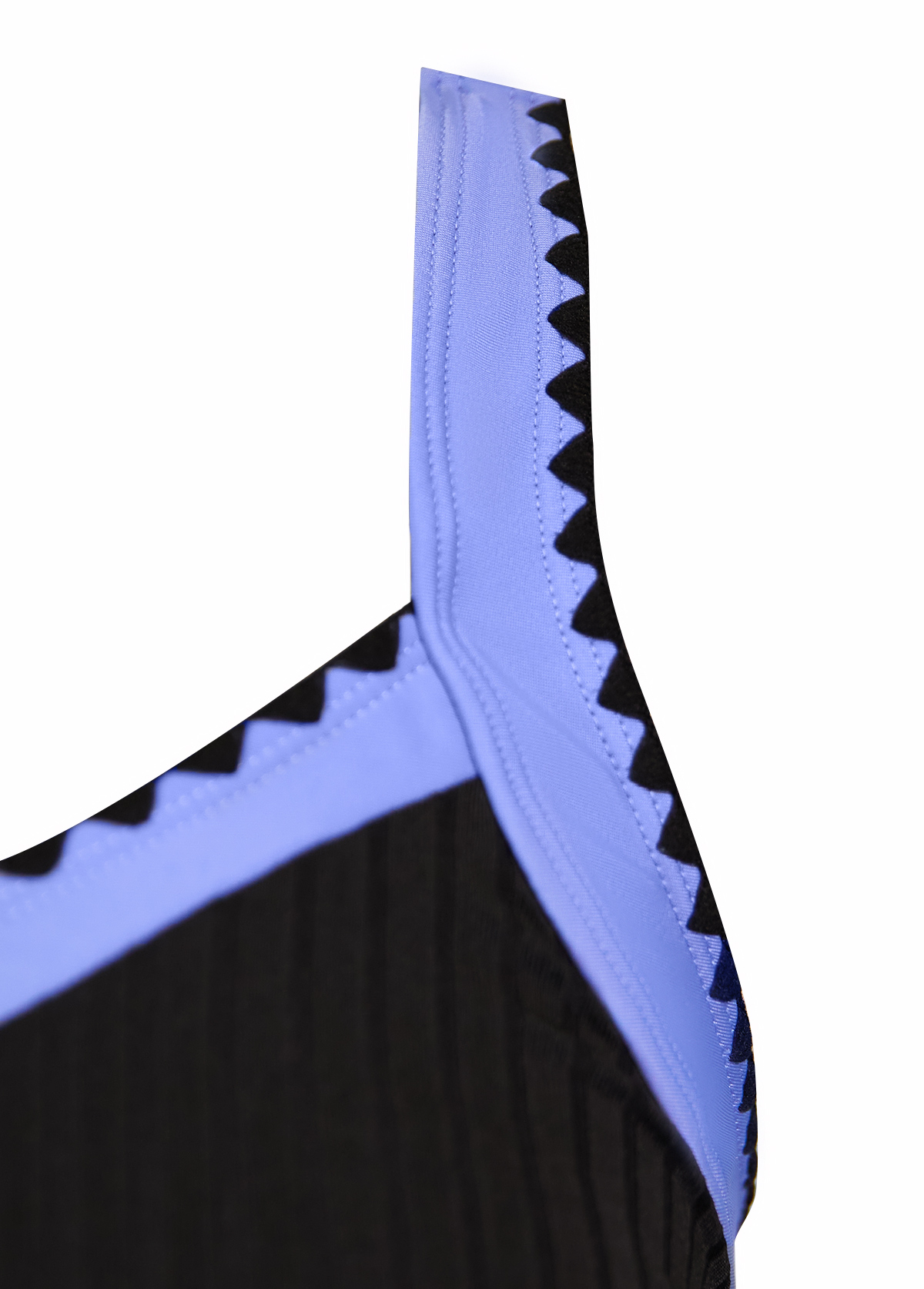 Contrast Binding Mid Waisted Floral Print Black Tankini Set | picture 