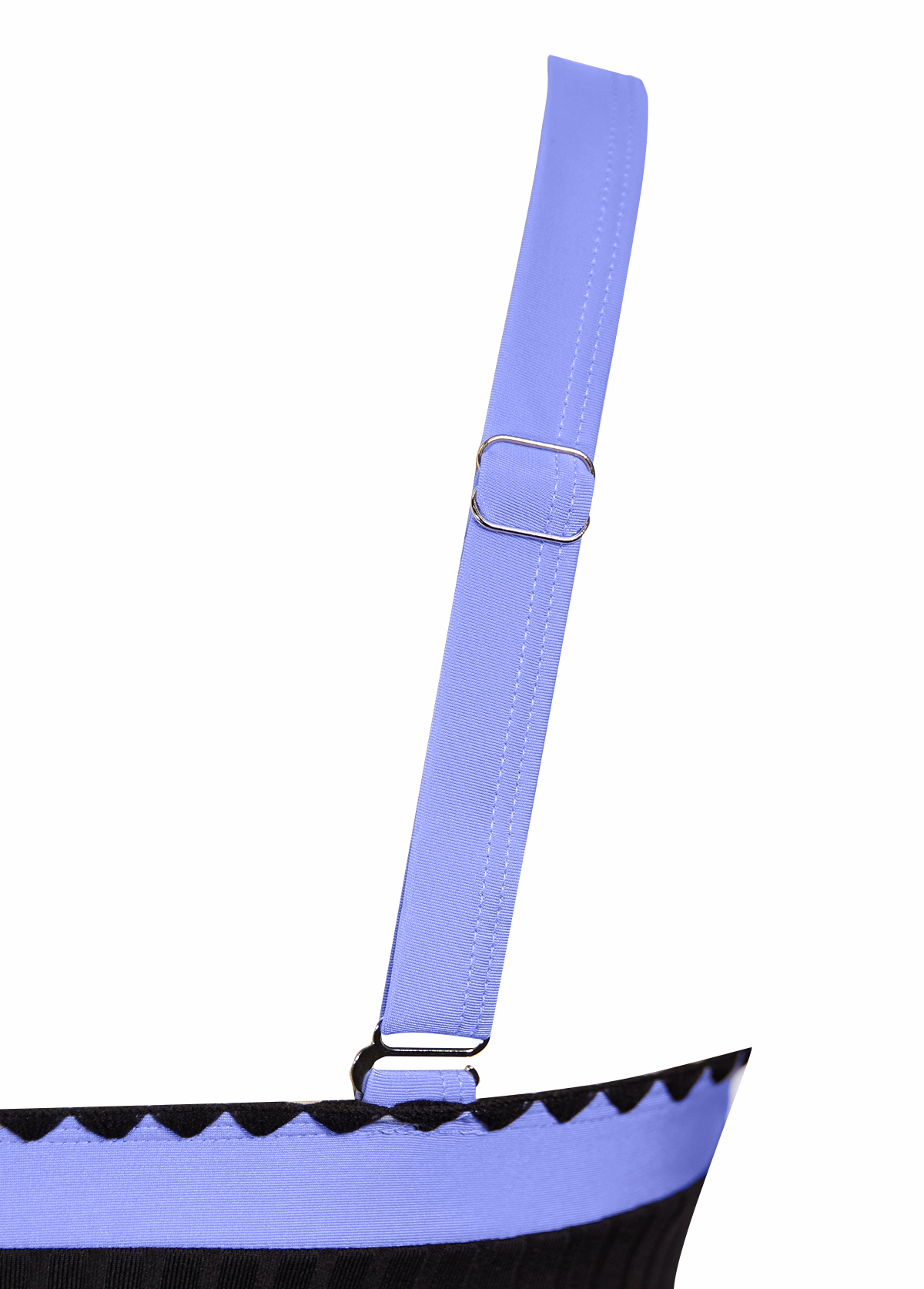 Contrast Binding Mid Waisted Floral Print Black Tankini Set | picture 