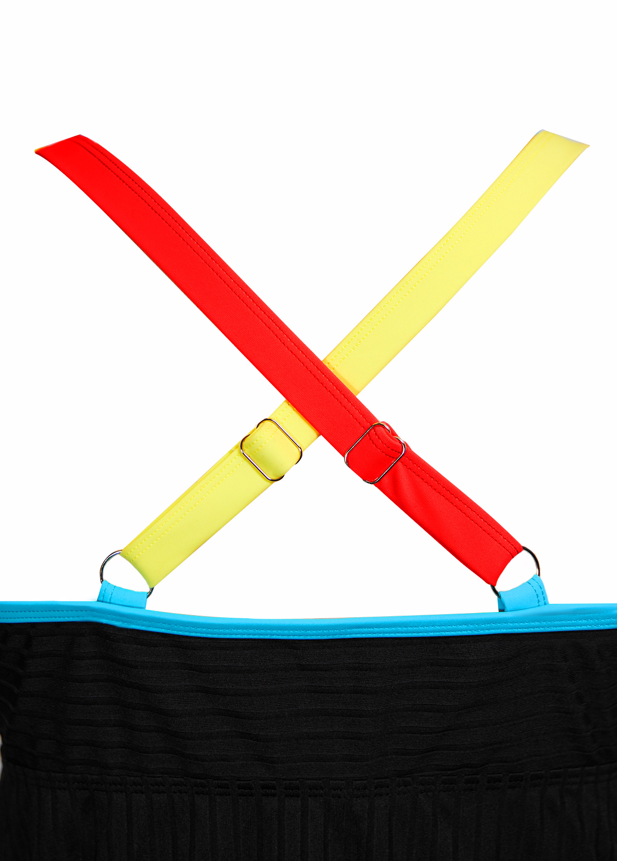 Two Piece Mid Waisted Black Tankini Set | picture 