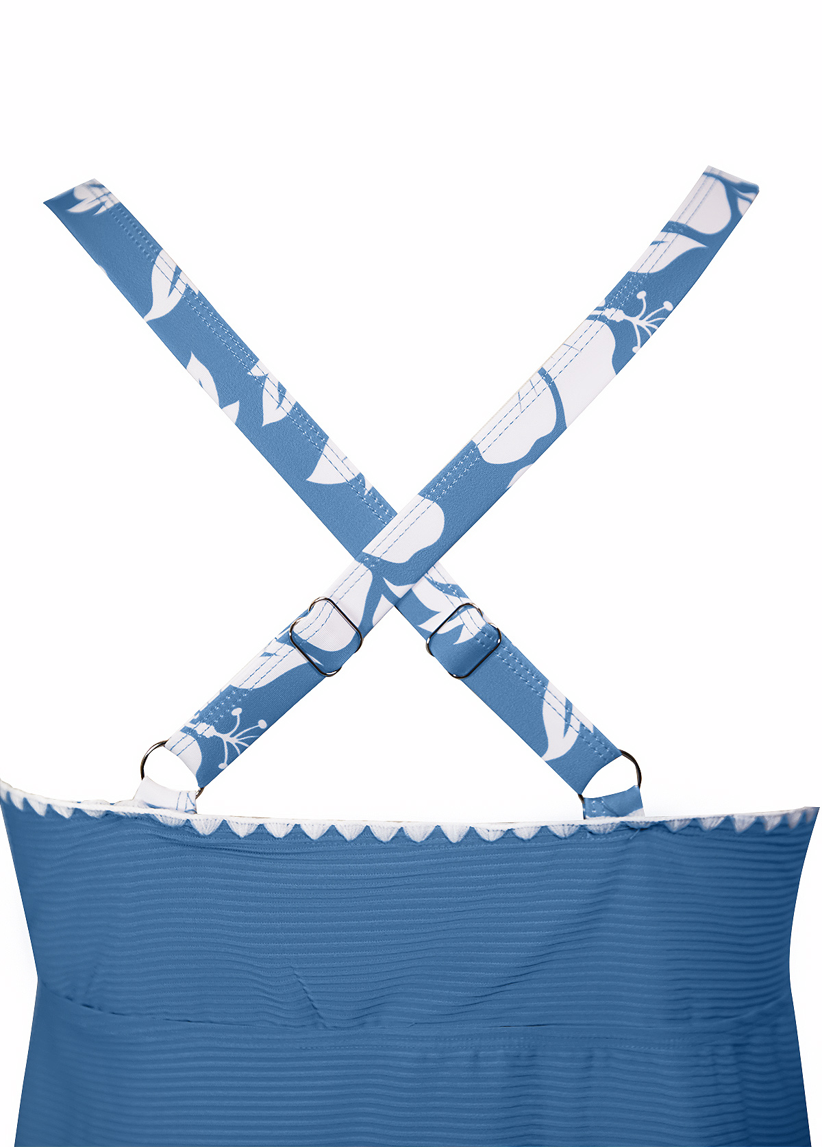 Two Piece Mid Waisted Floral Print Tankini Set | picture 