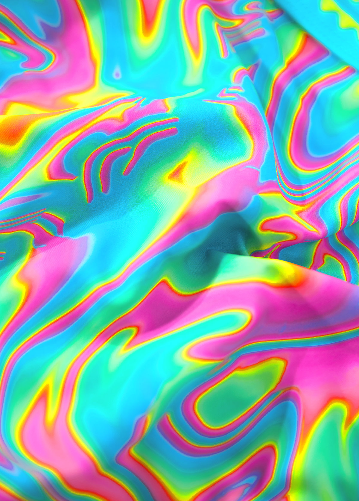 Two Piece Mid Waisted Ombre Multi Color Bikini Set | picture 