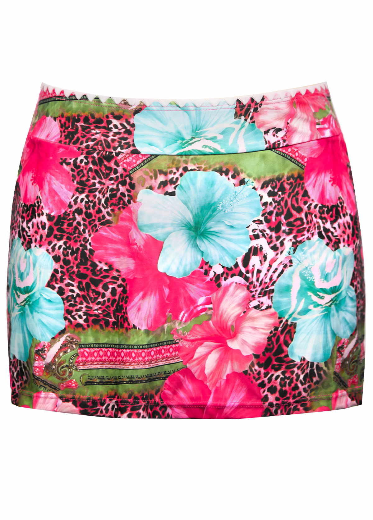 Contrast Binding Mid Waisted Floral Print Tankini Set | picture 