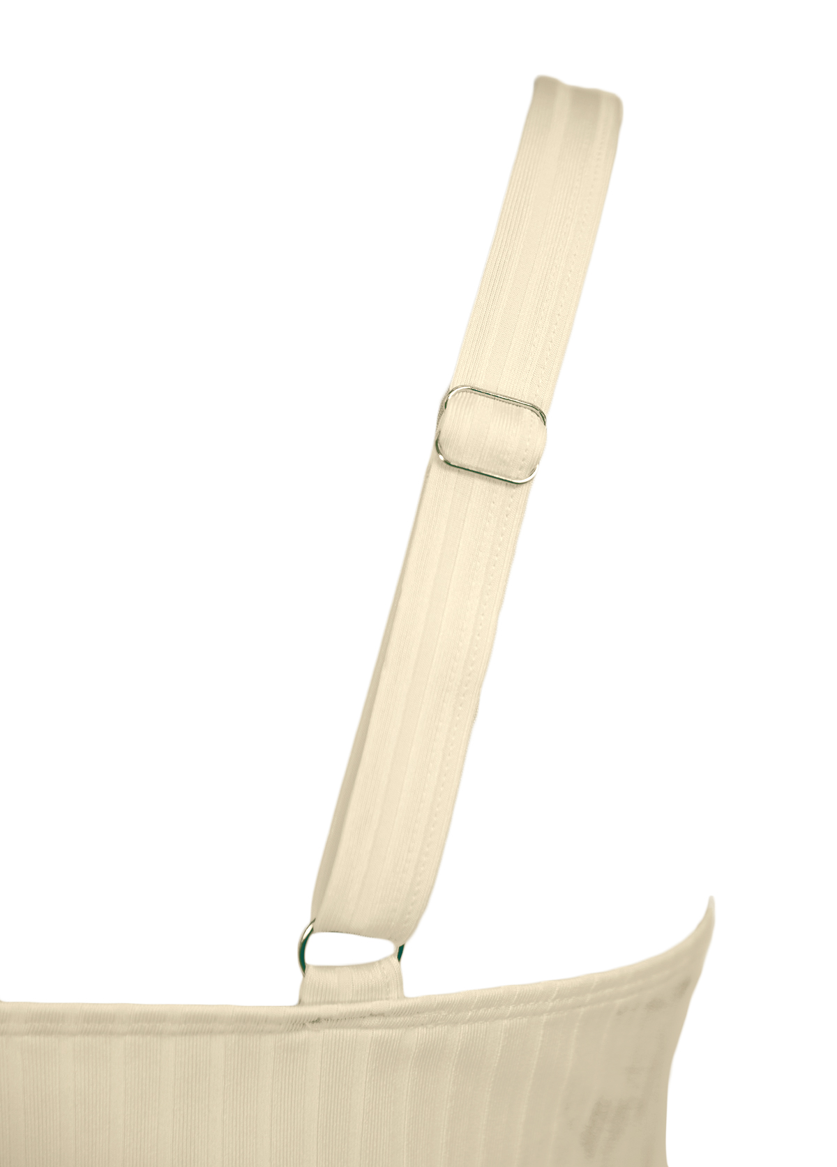 Mid Waisted Tropical Plants Print Beige Tankini Set | picture 