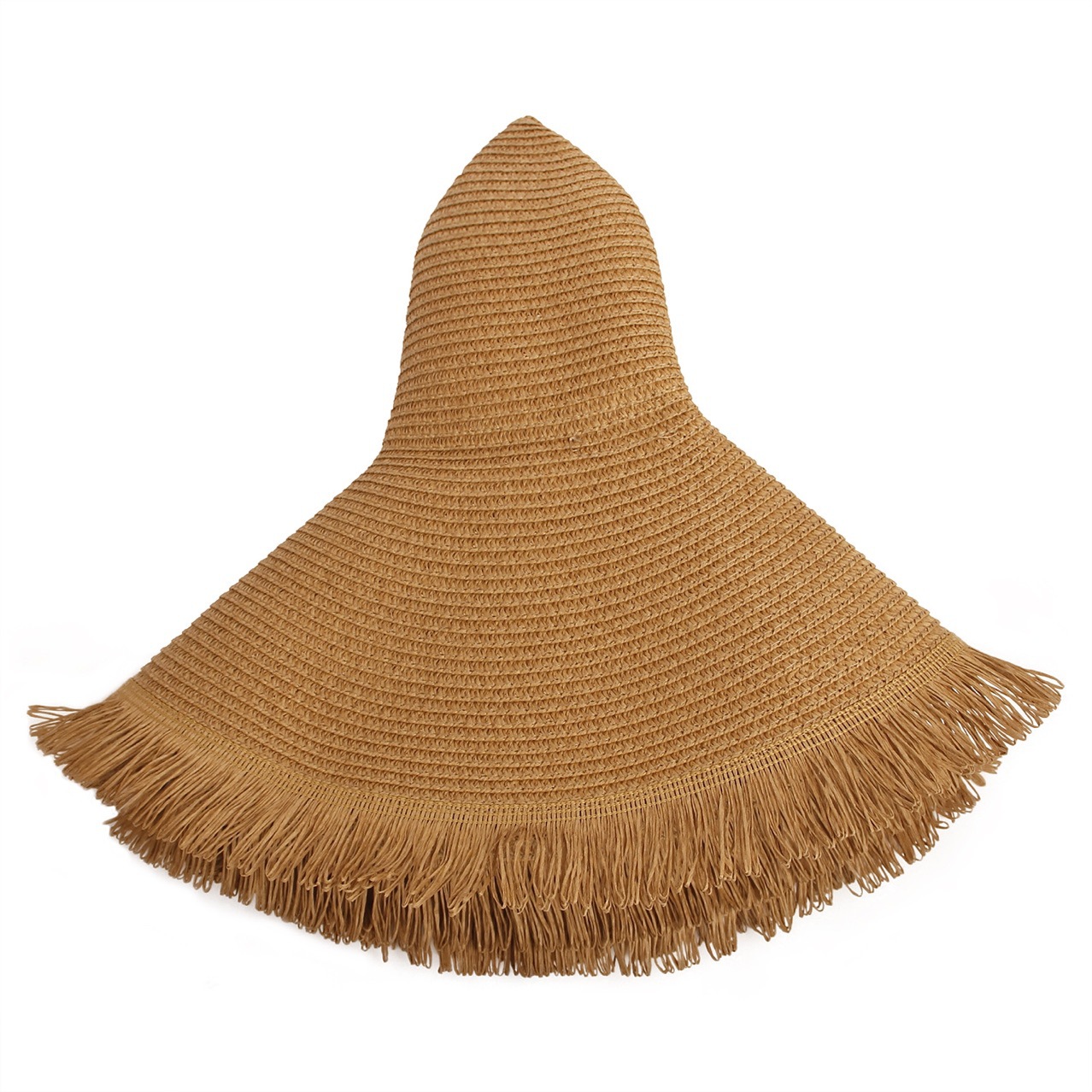 Light Camel Color Acrylic Detail Hat | picture 