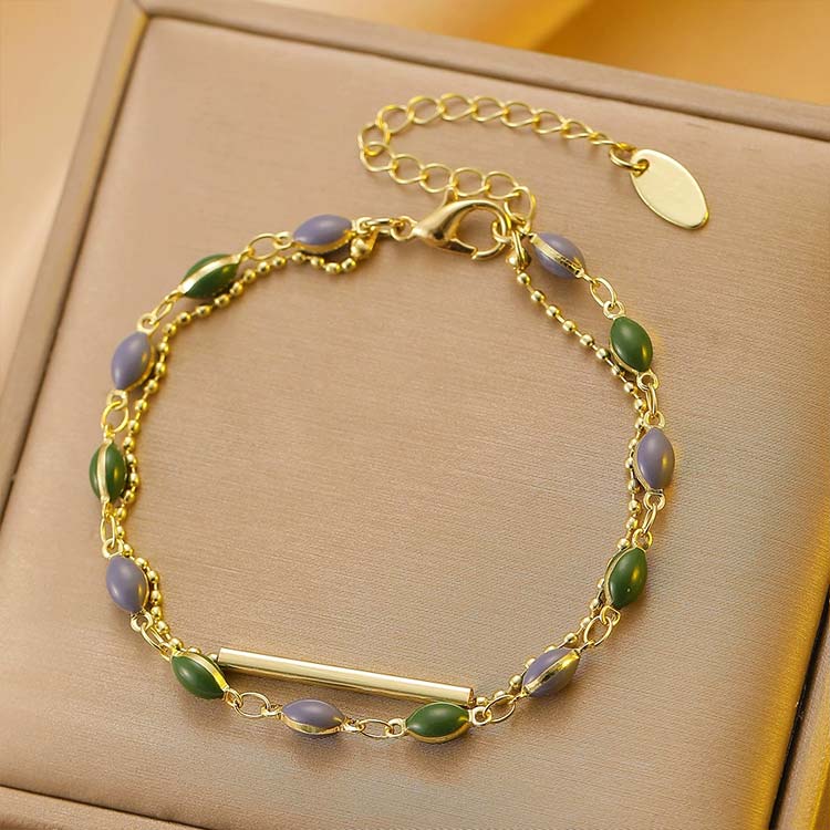 Golden Copper Retro Layered Design Bracelet | picture 