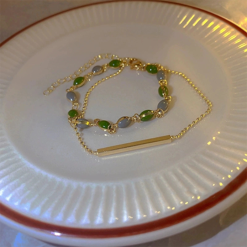 Golden Copper Retro Layered Design Bracelet | picture 