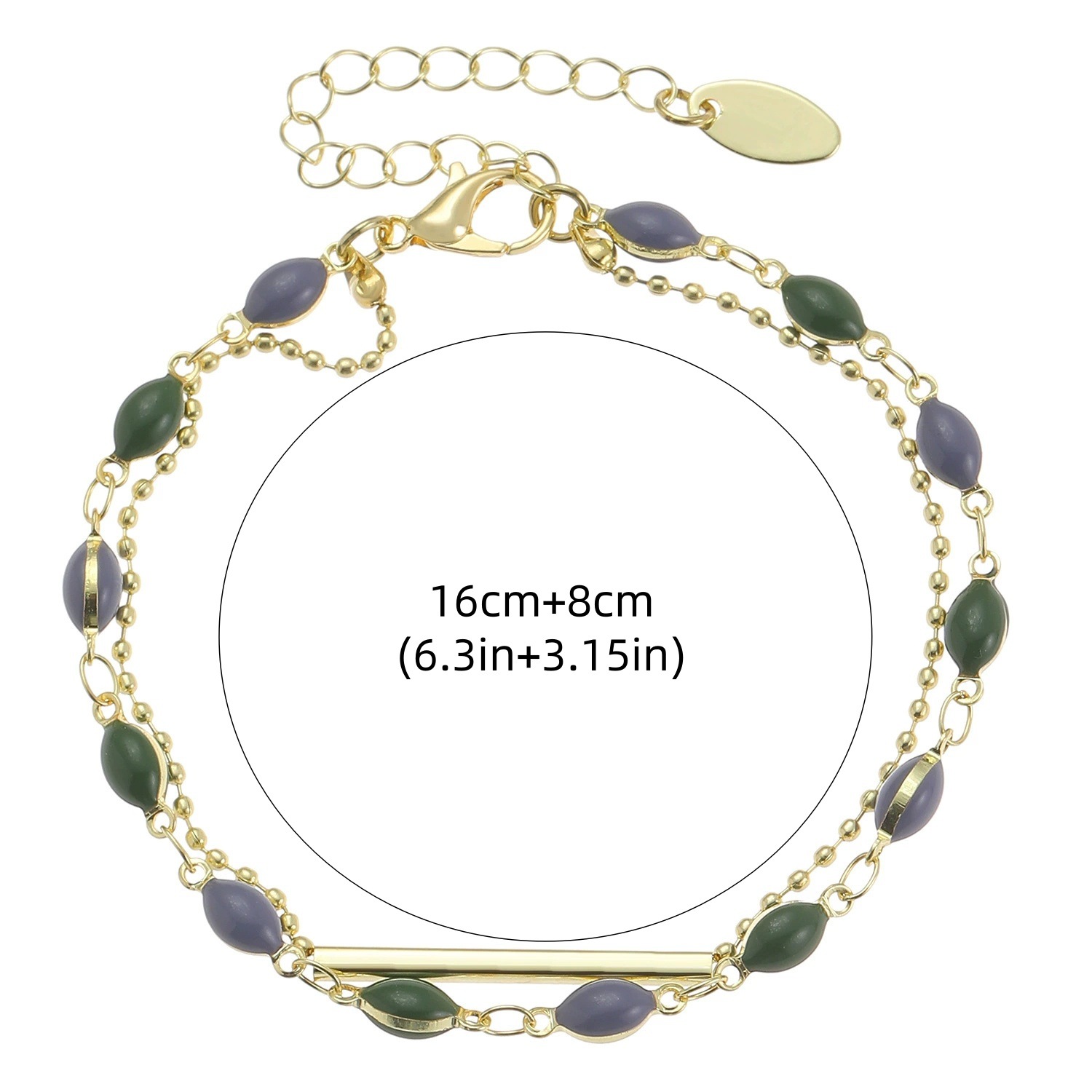 Golden Copper Retro Layered Design Bracelet | picture 