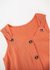 Orange Tummy Coverage Sleeveless V Neck Dress | thumb picture 