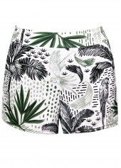 Lace Up Leaf Print Green Tankini Set | thumb picture 