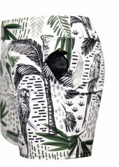 Lace Up Leaf Print Green Tankini Set | thumb picture 