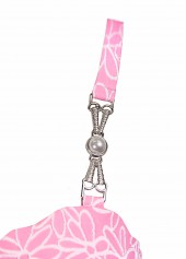 Jacquard Pink Square Neck One Piece Swimdress | thumb picture 