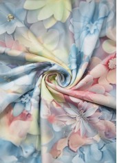 Light Blue Patchwork Floral Print Sleeveless Tank Top | thumb picture 