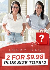 Lucky Bag-Random Color Plus Size Tops-2 Pieces