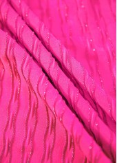 Jacquard Mid Waisted Hot Pink Tankini Set | thumb picture 