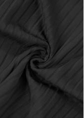 Contrast Binding Mid Waisted Floral Print Black Tankini Set | thumb picture 