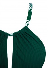 Criss Cross Mid Waisted Floral Print Tankini Set | thumb picture 