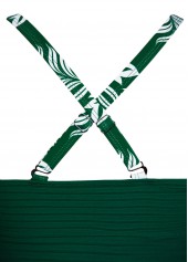 Criss Cross Mid Waisted Floral Print Tankini Set | thumb picture 