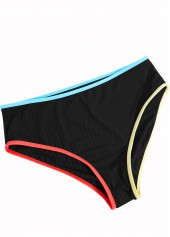 Two Piece Mid Waisted Black Tankini Set | thumb picture 