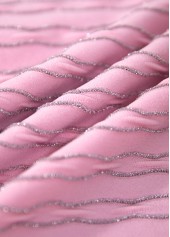 Jacquard Mid Waisted Light Pink Tankini Set | thumb picture 