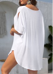 White V Neck Circular Ring Cover Up | thumb picture 