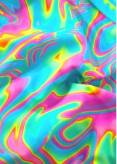 Two Piece Mid Waisted Ombre Multi Color Bikini Set | thumb picture 