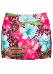 Contrast Binding Mid Waisted Floral Print Tankini Set | thumb picture 