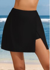 High Waisted Black Pocket Side Slit Pantskirt | thumb picture 