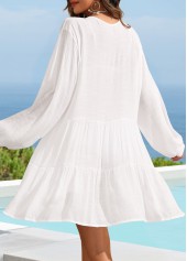 White Long Sleeve Tunic Cover Up | thumb picture 