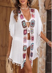 White Half Sleeve Tunic Cover Up | thumb picture 