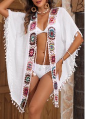 White Half Sleeve Tunic Cover Up | thumb picture 