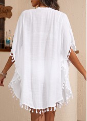 White Half Sleeve Tunic Cover Up | thumb picture 