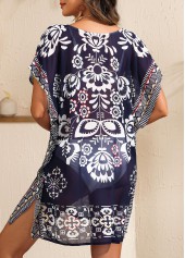 Tribal Print Navy Lightweight Cover Up | thumb picture 