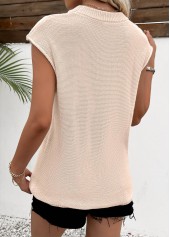 Beige American Flag Print Sleeveless Round Neck Tank Top | thumb picture 