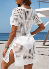 White Split V Neck Cover Up | thumb picture 