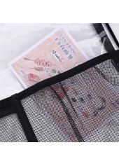 Black Transparent Drawstring Backpack Beach Bag | thumb picture 