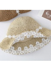 Light Camel Floral Print Visor Hat | thumb picture 