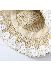 Light Camel Floral Print Visor Hat | thumb picture 