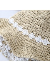 Light Camel Floral Print Visor Hat | thumb picture 