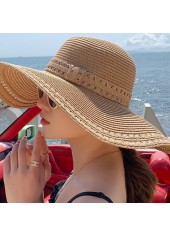 Dark Camel Color Foldable Visor Hat | thumb picture 