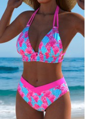 Mid Waisted Marine Life Print Multi Color Bikini Set | thumb picture 
