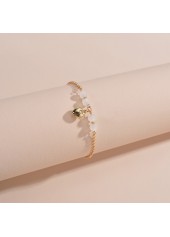 Golden Heart Design Alloy Beaded Anklet | thumb picture 