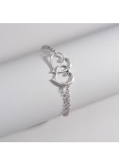 Silver Color Heart Alloy Detail Anklet | thumb picture 