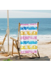 Multi Color Tropical Plants Print Beach Blanket | thumb picture 