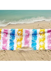 Multi Color Tropical Plants Print Beach Blanket | thumb picture 