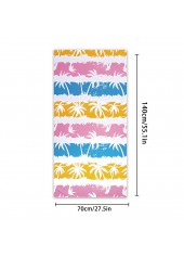 Multi Color Tropical Plants Print Beach Blanket | thumb picture 