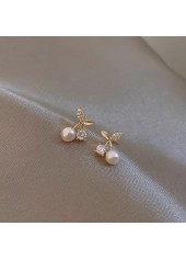 Golden Cherry Design Pearl Copper Earrings | thumb picture 