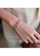 Golden Copper Retro Layered Design Bracelet