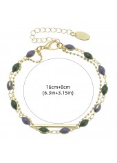 Golden Copper Retro Layered Design Bracelet | thumb picture 