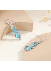 Light Blue Geometric Design Alloy Earrings | thumb picture 
